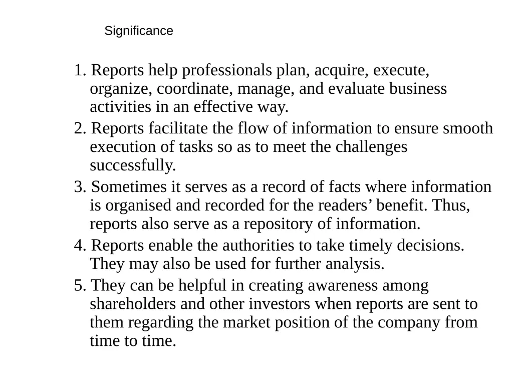 Business Reports Introduction Reports are written - slide 5 of 101