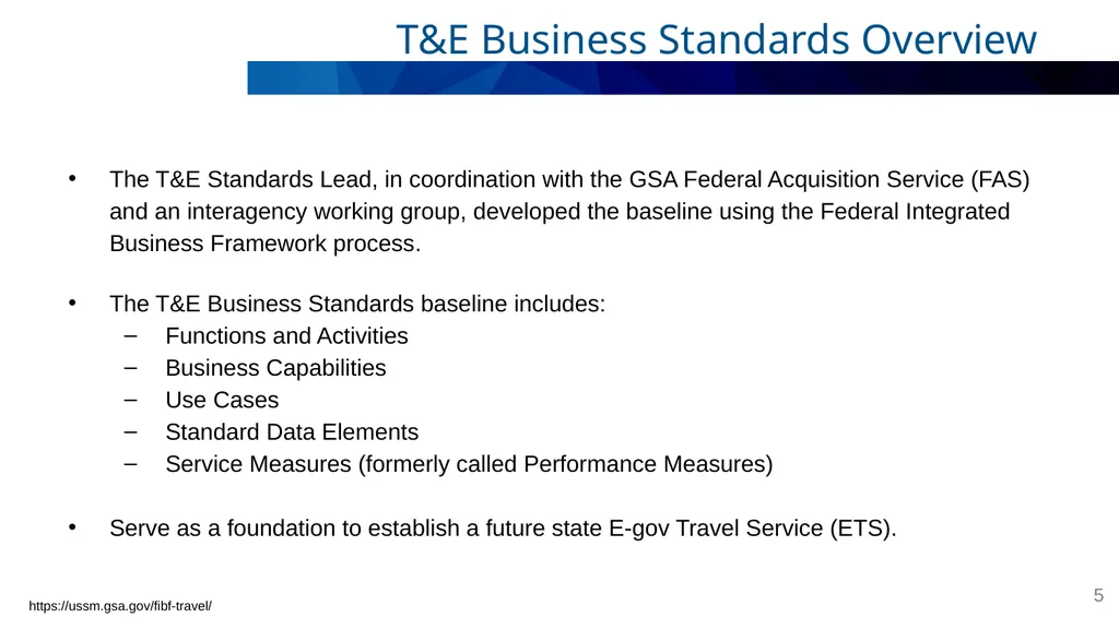 New Travel & Expense (T&E) Business Standards - slide 5 of 15