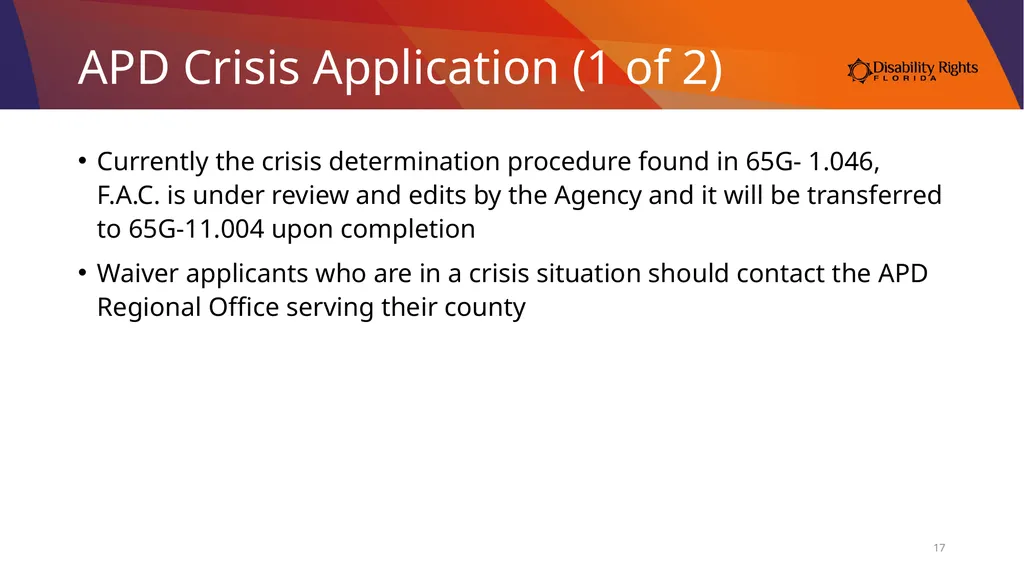 Accessing Services Through the Medicaid iBudget - slide 17 of 36