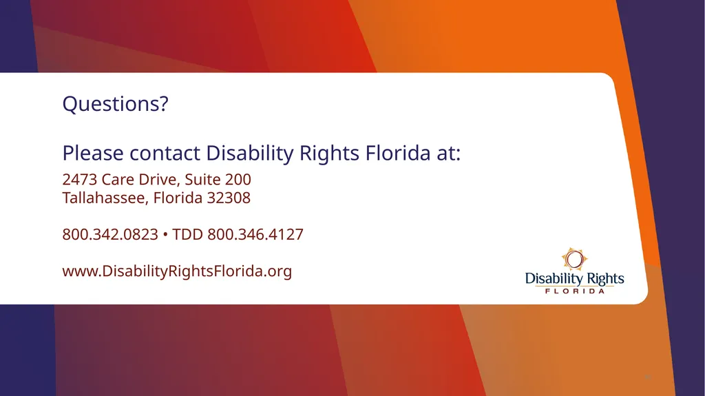 Accessing Services Through the Medicaid iBudget - slide 36 of 36