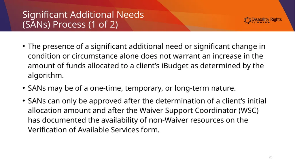 Accessing Services Through the Medicaid iBudget - slide 26 of 36