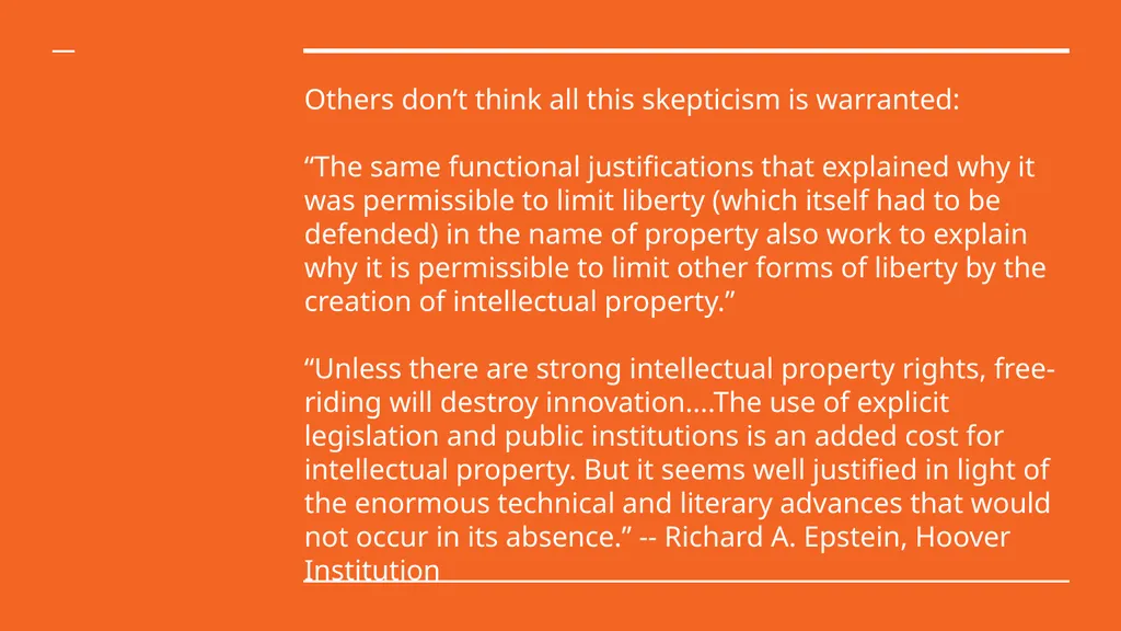 Libertarianism & Intellectual Property Dr. Wayne - slide 7 of 15
