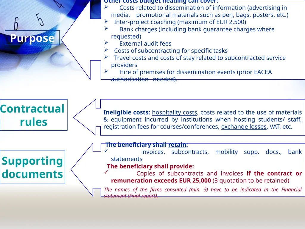 Financial Rules Reference documents to be - slide 20 of 35