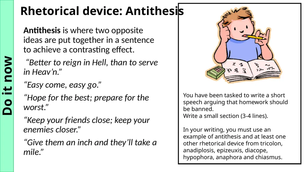 Rhetorical device: Anaphora Anaphora is the - slide 7 of 8