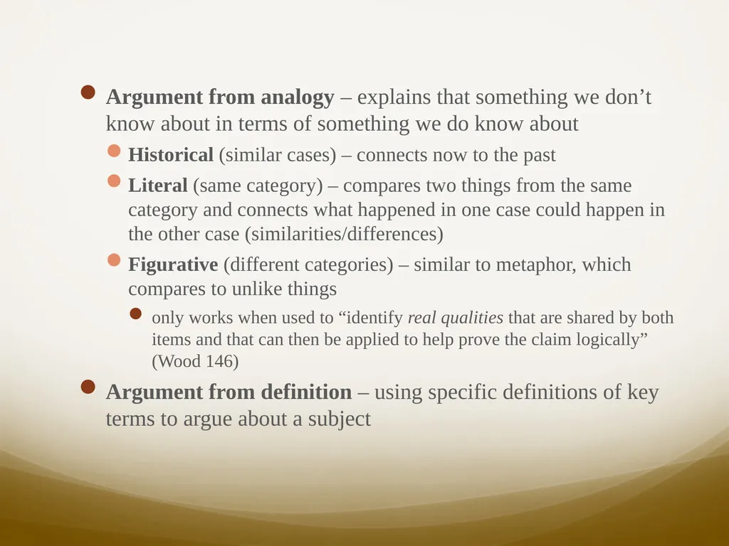 Rhetorical Proofs and Fallacies Week 10 – - slide 6 of 13