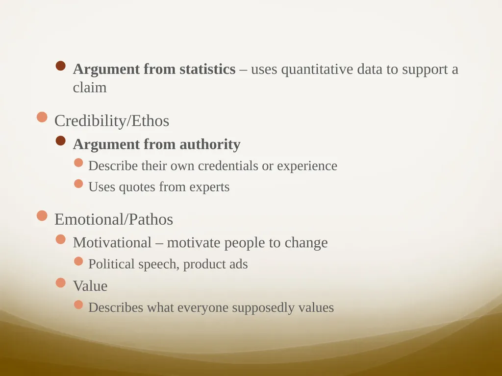 Rhetorical Proofs and Fallacies Week 10 – - slide 7 of 13