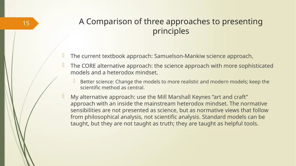 Teaching Nuanced Economics Dave Colander Keynote - slide 15 of 22