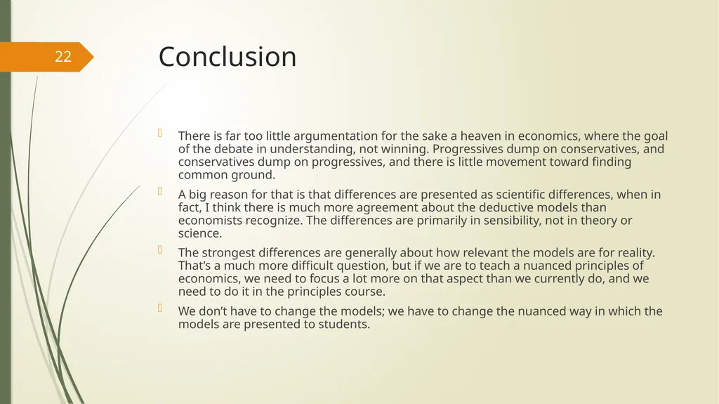 Teaching Nuanced Economics Dave Colander Keynote - slide 22 of 22