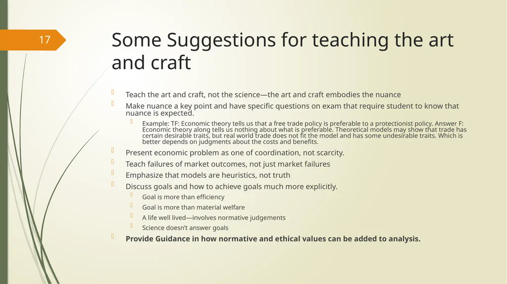 Teaching Nuanced Economics Dave Colander Keynote - slide 17 of 22