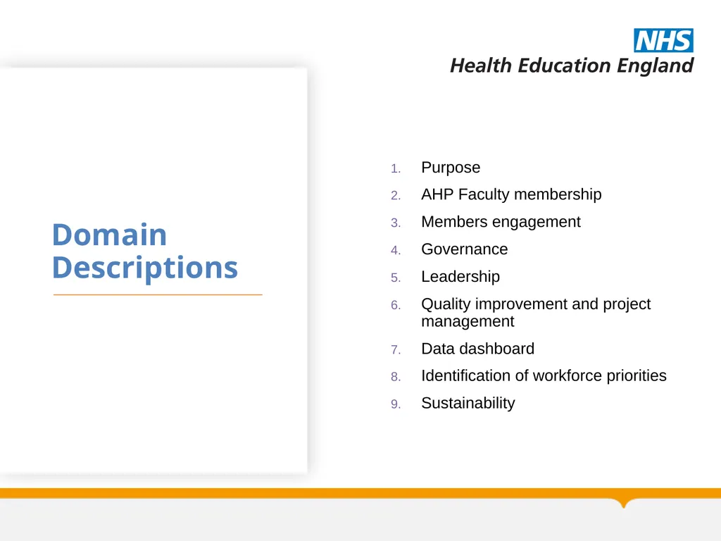 Allied Health Professions Faculty Maturity Matrix - slide 3 of 14