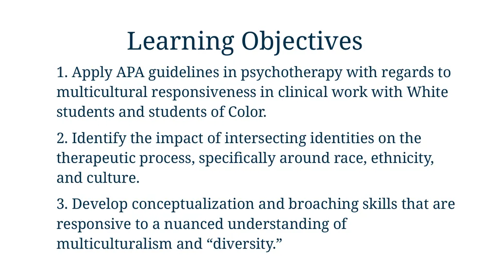 Moving from Competence to Responsiveness: - slide 2 of 30