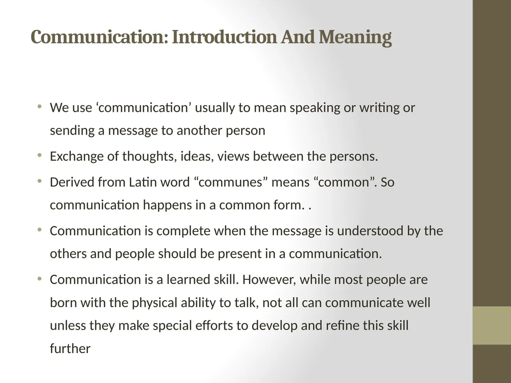 Unit - I Communication: Meaning and importance of - slide 2 of 196