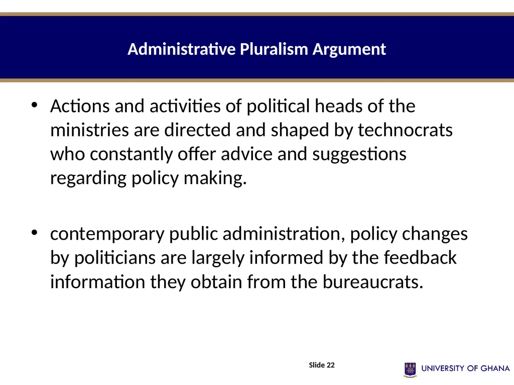 POLI 213 INTRODUCTION TO PUBLIC ADMINISTRATION - slide 22 of 27