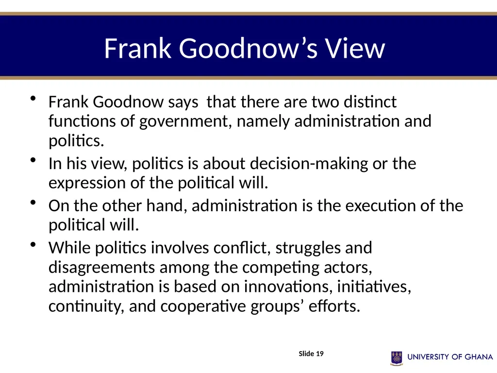 POLI 213 INTRODUCTION TO PUBLIC ADMINISTRATION - slide 19 of 27