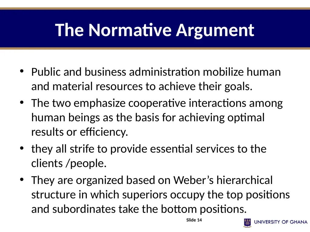 POLI 213 INTRODUCTION TO PUBLIC ADMINISTRATION - slide 14 of 27