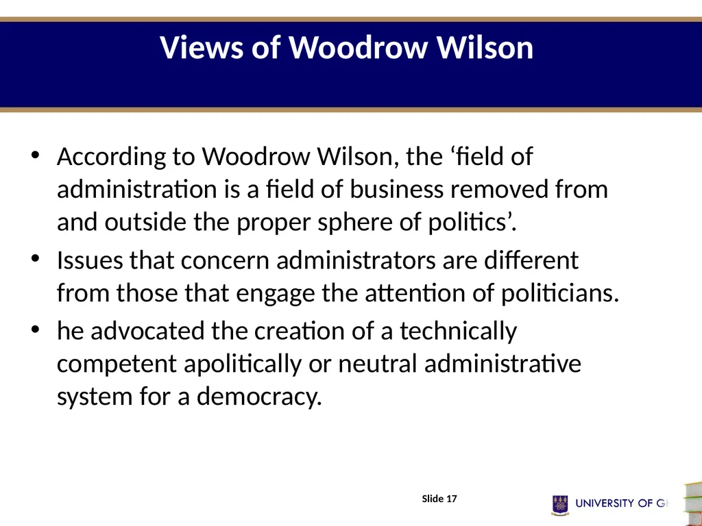 POLI 213 INTRODUCTION TO PUBLIC ADMINISTRATION - slide 17 of 27