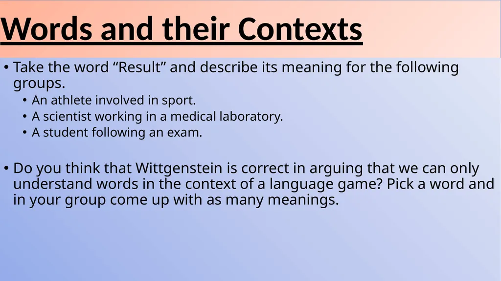 Theme 4: Religious Language F: Religious Language - slide 4 of 7
