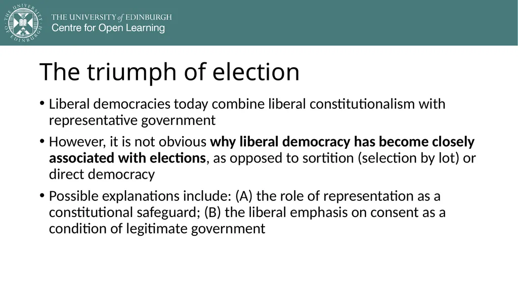 Democracy in Theory and Practice 4. Classic - slide 22 of 32