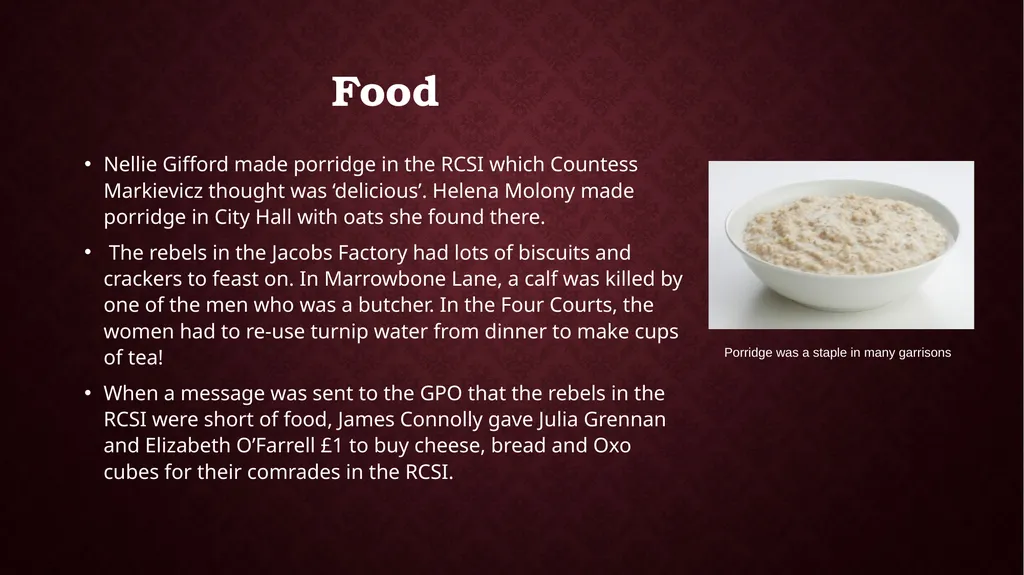 Women and the 1916 Rising Who? Where? Women who - slide 5 of 18