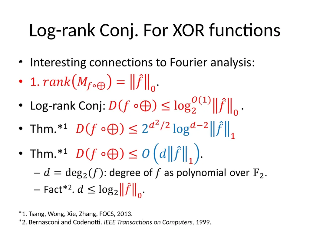Effcient quantum protocols for XOR functions - slide 9 of 18