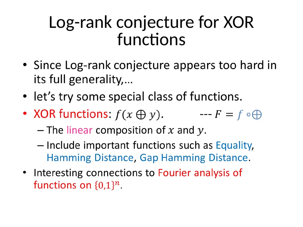 Effcient quantum protocols for XOR functions - slide 7 of 18