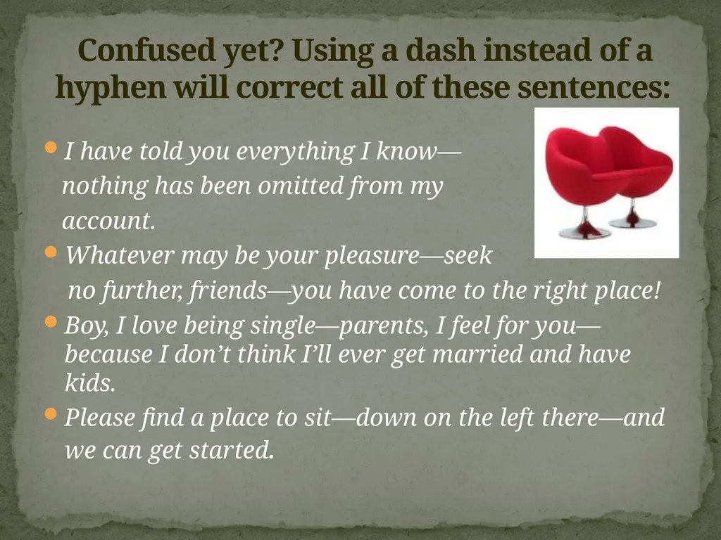 UWF Writing Lab Hyphens and Dashes A Mini-Lesson - slide 4 of 10