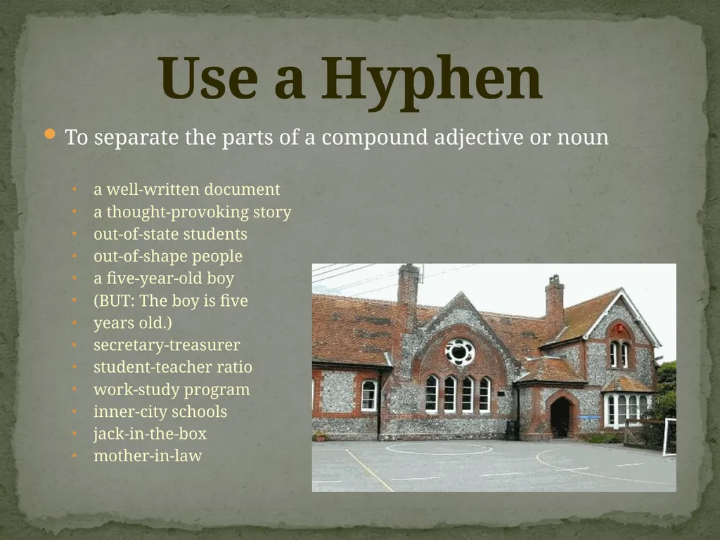 UWF Writing Lab Hyphens and Dashes A Mini-Lesson - slide 5 of 10