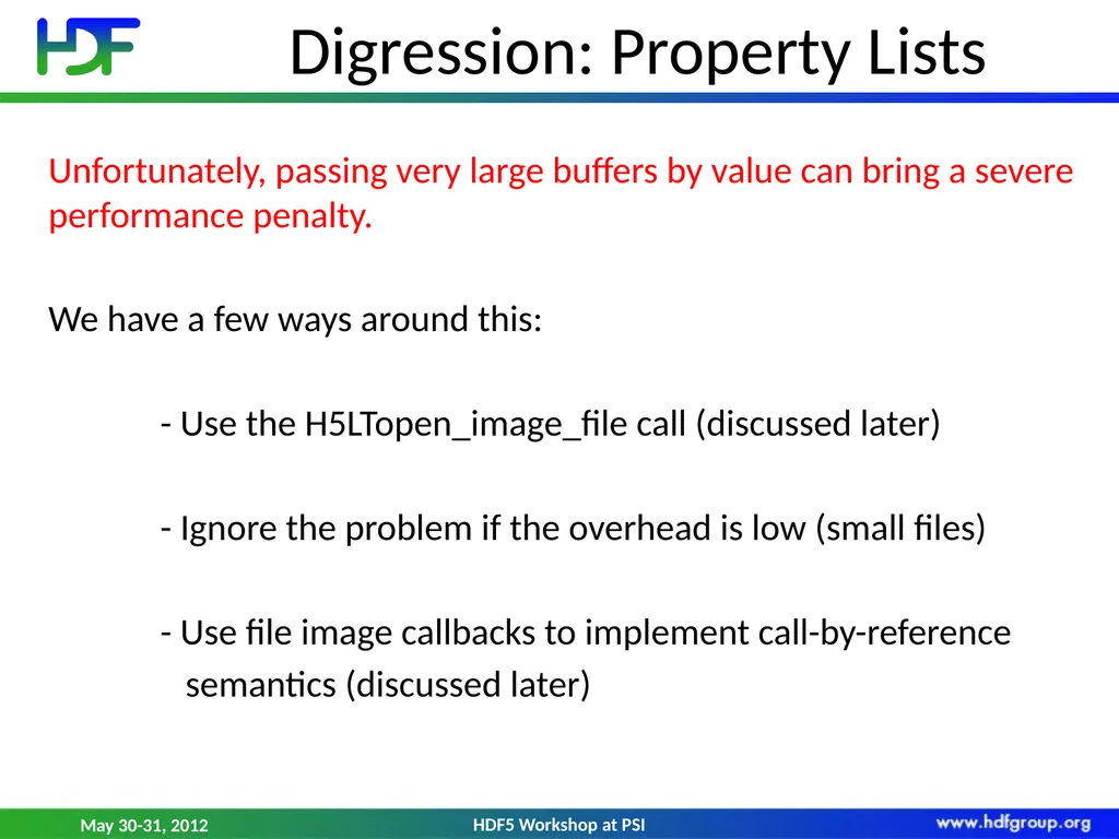 HDF5 File Image Operations Dana Robinson The HDF - slide 9 of 21