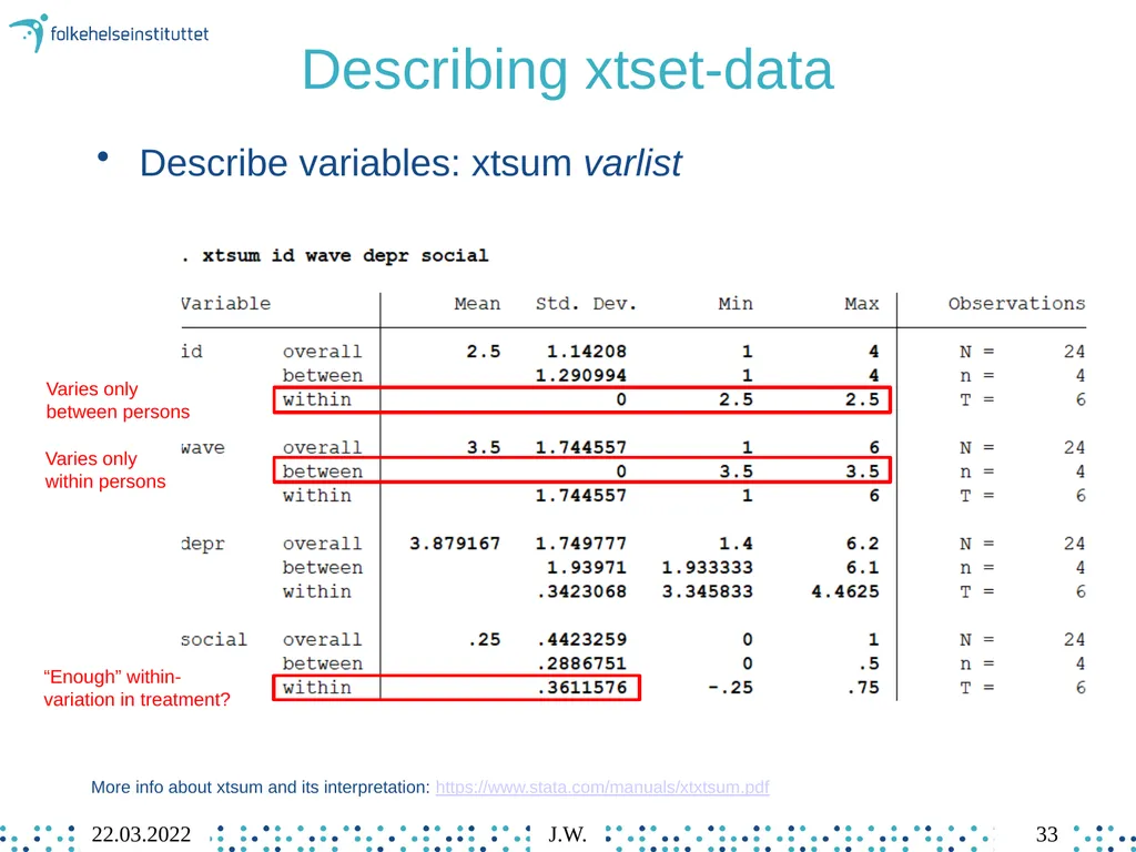 8 Individual Fixed Effects Regression Jonathan - slide 33 of 49