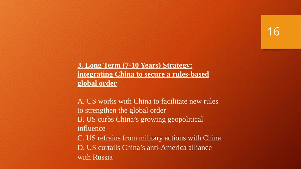 A Flexible Framework to Achieve Strategic - slide 16 of 18