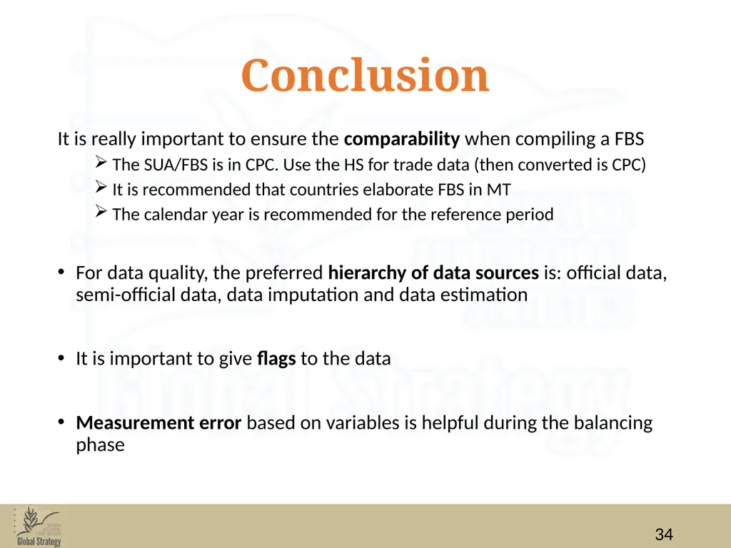 Food Balance Sheets Data for FBS compilation: data - slide 34 of 36