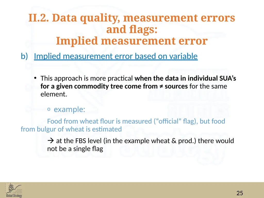 Food Balance Sheets Data for FBS compilation: data - slide 25 of 36