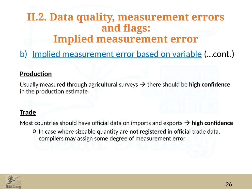 Food Balance Sheets Data for FBS compilation: data - slide 26 of 36
