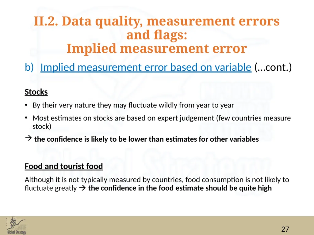 Food Balance Sheets Data for FBS compilation: data - slide 27 of 36