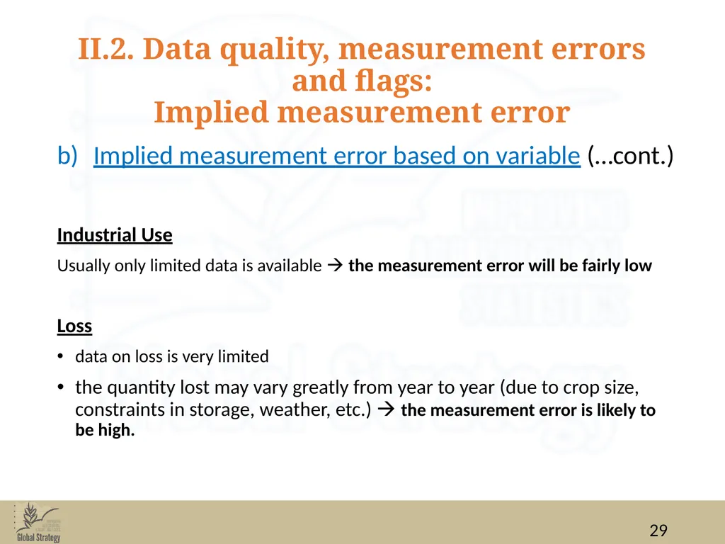 Food Balance Sheets Data for FBS compilation: data - slide 29 of 36