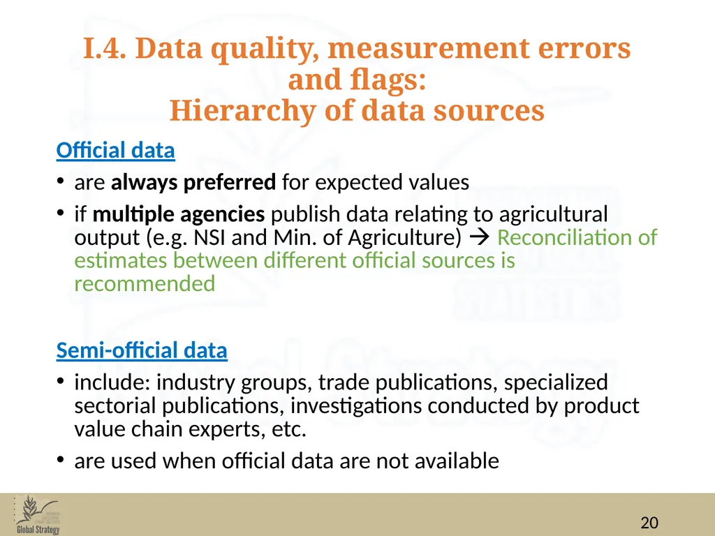 Food Balance Sheets Data for FBS compilation: data - slide 20 of 36