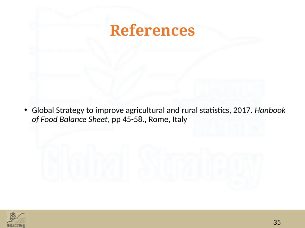 Food Balance Sheets Data for FBS compilation: data - slide 35 of 36