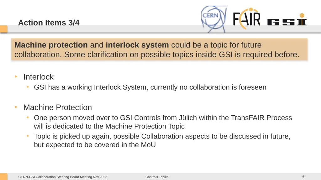 CERN-GSI Collaboration Steering Board Meeting - slide 6 of 12