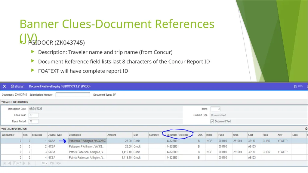 Concur Reports and Banner Documents How to Easily - slide 6 of 7