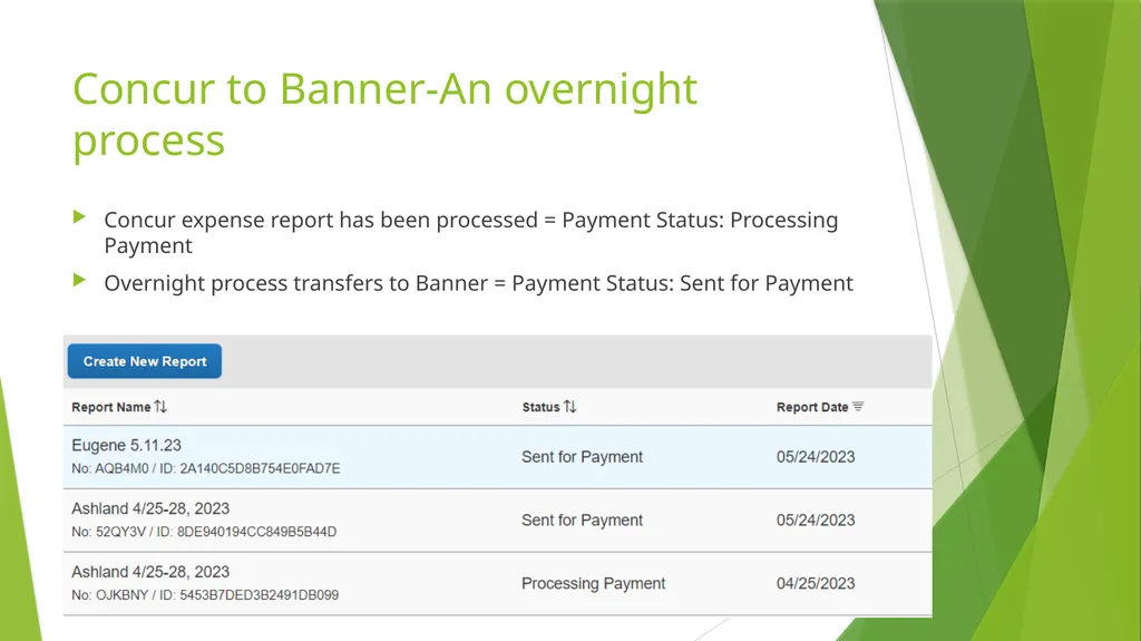 Concur Reports and Banner Documents How to Easily - slide 2 of 7