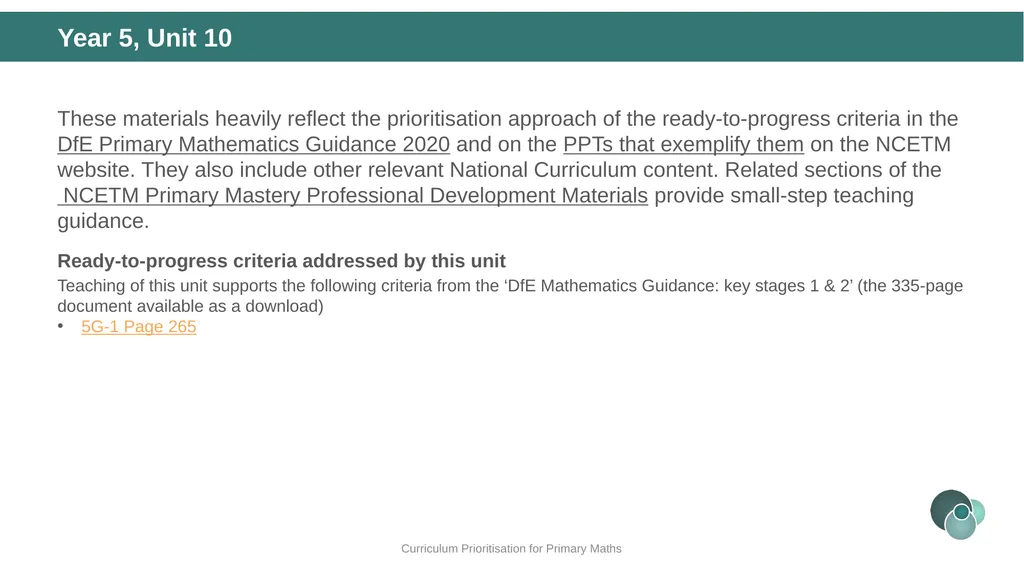 Year 5, Unit 10 Angles Curriculum Prioritisation - slide 2 of 34