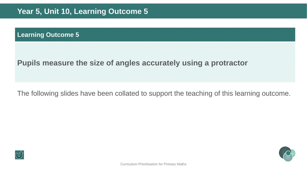 Year 5, Unit 10 Angles Curriculum Prioritisation - slide 30 of 34
