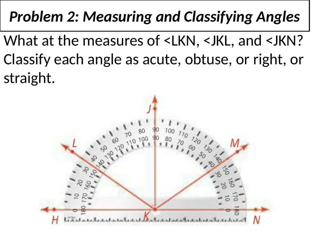 1-4 Measuring Angles When naming angle using three - slide 6 of 12