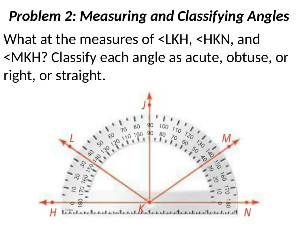 1-4 Measuring Angles When naming angle using three - slide 7 of 12