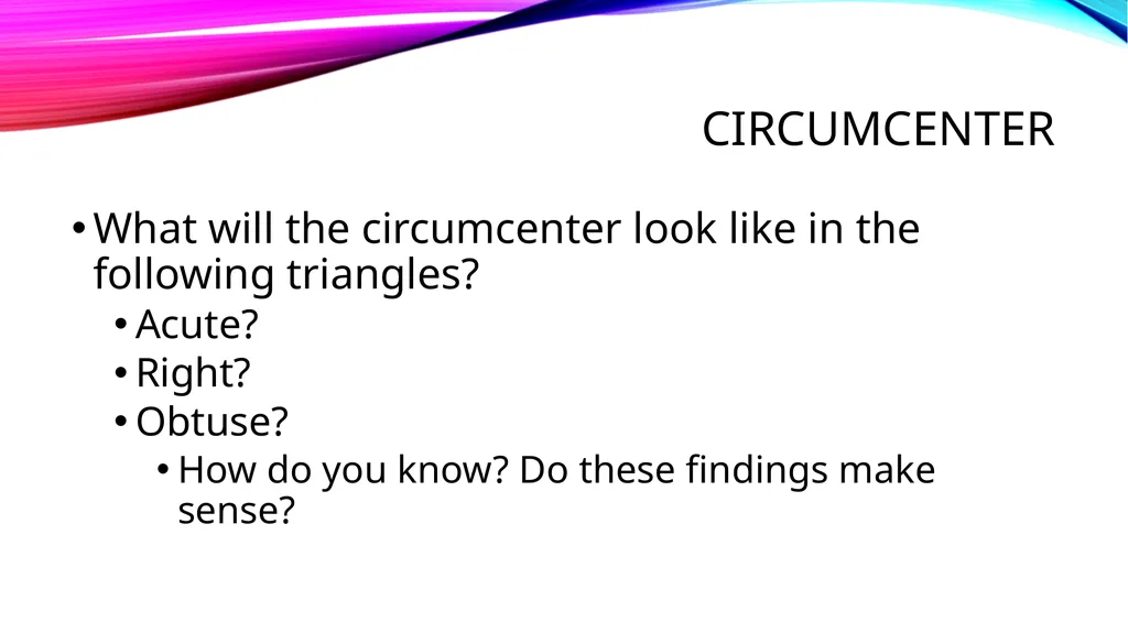Relationships within triangles Geometry Unit 5 - slide 15 of 41