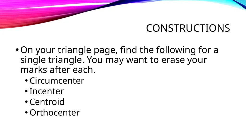 Relationships within triangles Geometry Unit 5 - slide 34 of 41