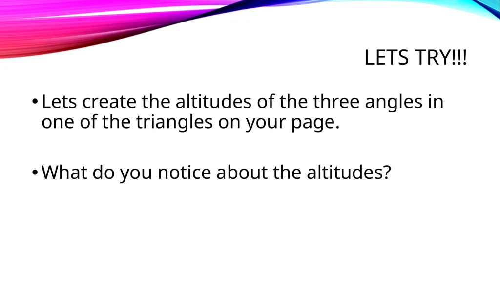 Relationships within triangles Geometry Unit 5 - slide 31 of 41