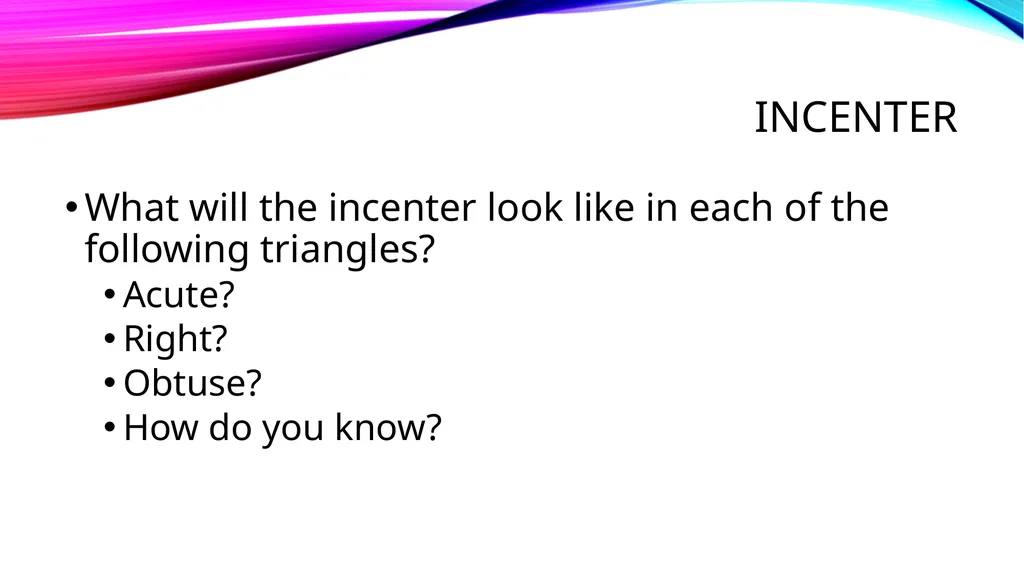Relationships within triangles Geometry Unit 5 - slide 21 of 41