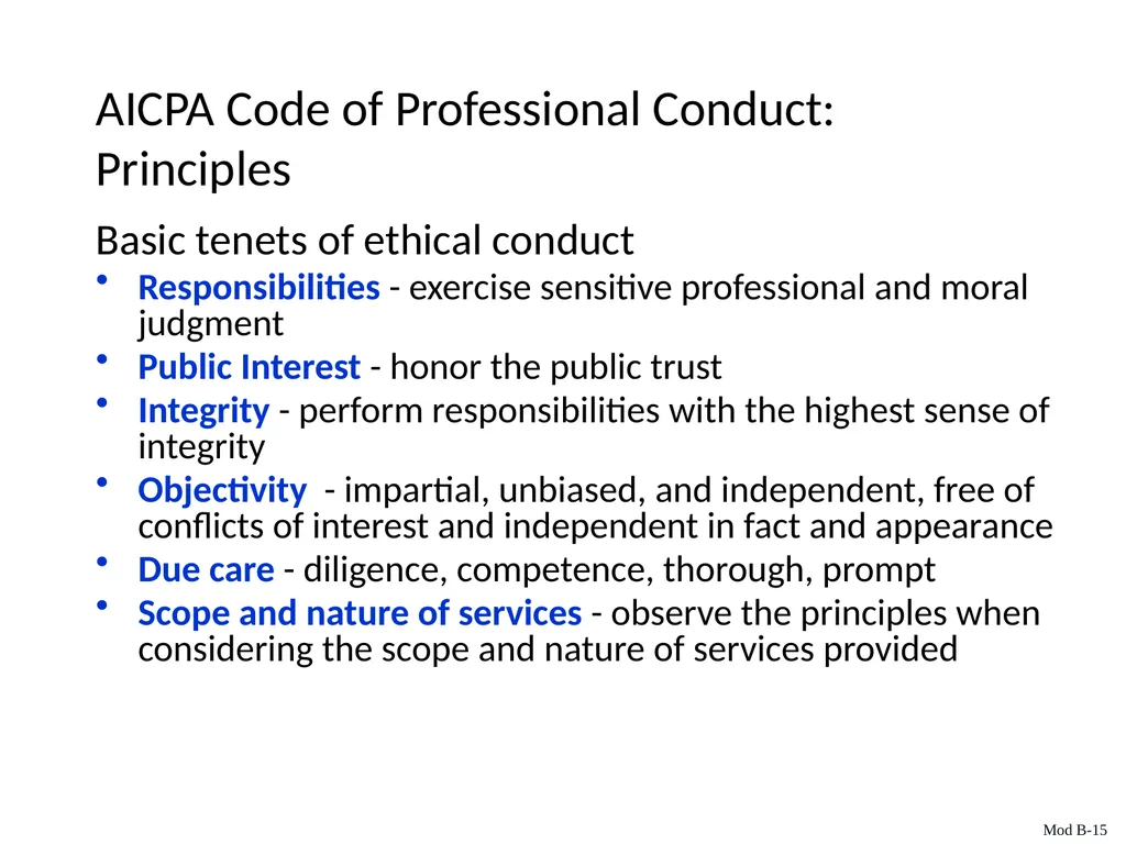 Auditing & Assurance Services, 6e Module B - slide 15 of 41