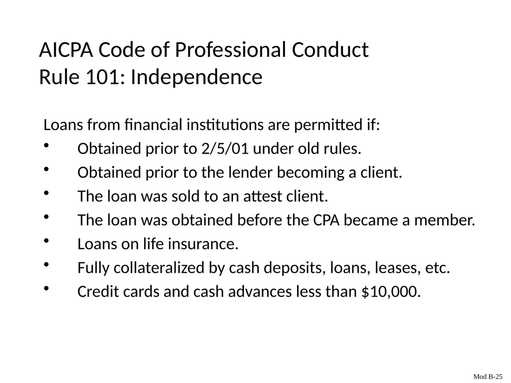 Auditing & Assurance Services, 6e Module B - slide 25 of 41